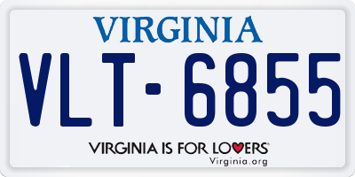 VA license plate VLT6855