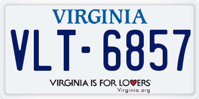 VA license plate VLT6857