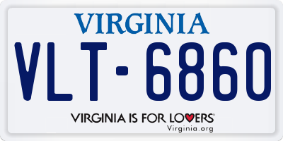 VA license plate VLT6860