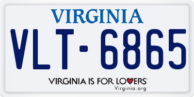 VA license plate VLT6865