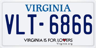 VA license plate VLT6866