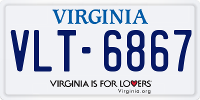 VA license plate VLT6867