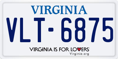 VA license plate VLT6875
