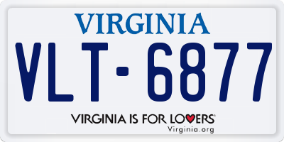 VA license plate VLT6877