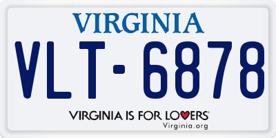 VA license plate VLT6878