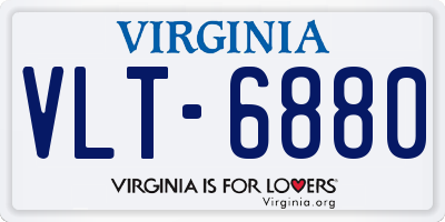 VA license plate VLT6880