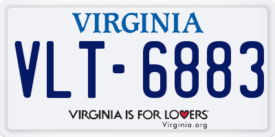 VA license plate VLT6883