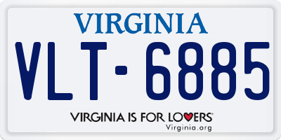 VA license plate VLT6885