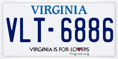 VA license plate VLT6886