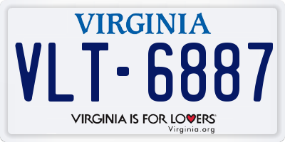VA license plate VLT6887