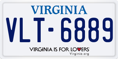 VA license plate VLT6889