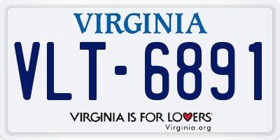 VA license plate VLT6891