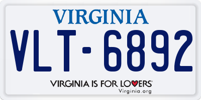 VA license plate VLT6892
