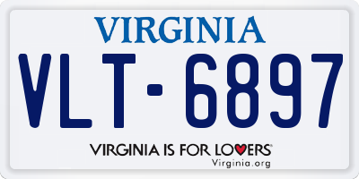 VA license plate VLT6897