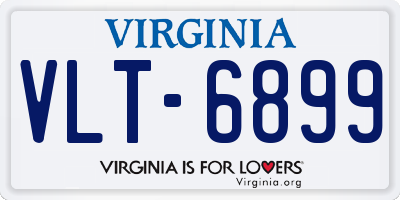 VA license plate VLT6899