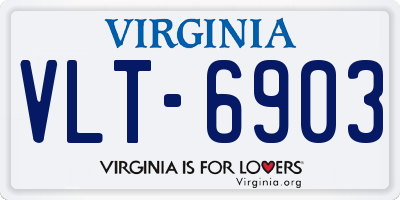 VA license plate VLT6903