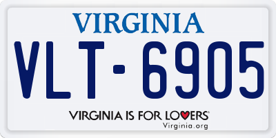 VA license plate VLT6905