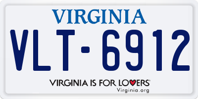 VA license plate VLT6912