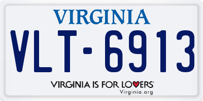 VA license plate VLT6913