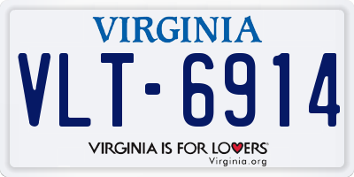 VA license plate VLT6914