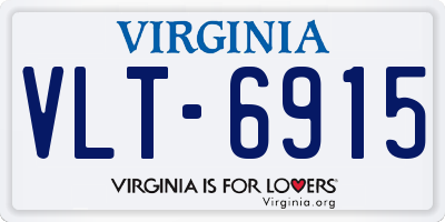 VA license plate VLT6915