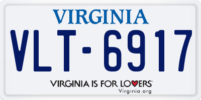 VA license plate VLT6917