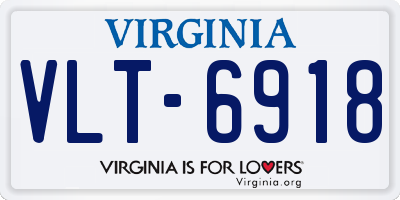 VA license plate VLT6918