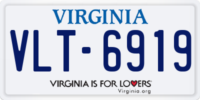 VA license plate VLT6919