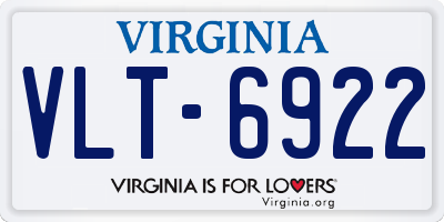 VA license plate VLT6922