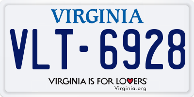 VA license plate VLT6928