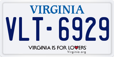 VA license plate VLT6929