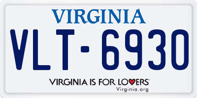 VA license plate VLT6930