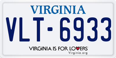 VA license plate VLT6933