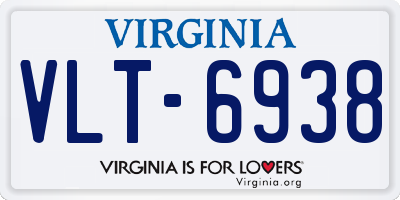 VA license plate VLT6938