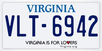 VA license plate VLT6942