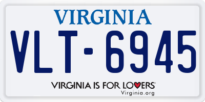 VA license plate VLT6945
