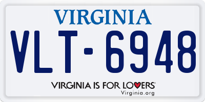 VA license plate VLT6948