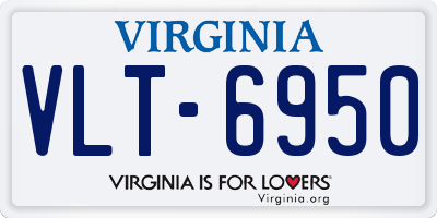 VA license plate VLT6950