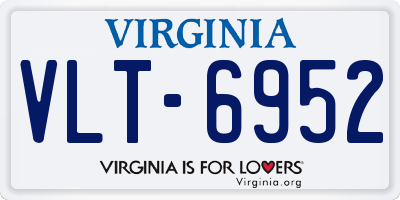 VA license plate VLT6952