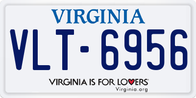 VA license plate VLT6956