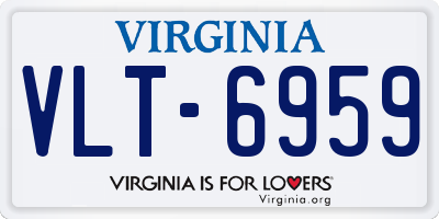 VA license plate VLT6959