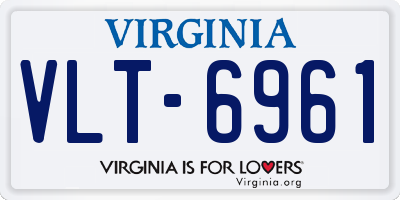 VA license plate VLT6961