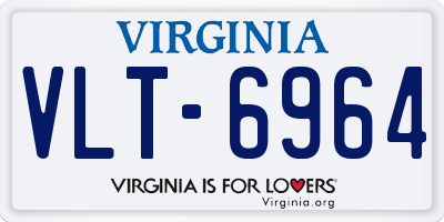 VA license plate VLT6964