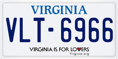 VA license plate VLT6966