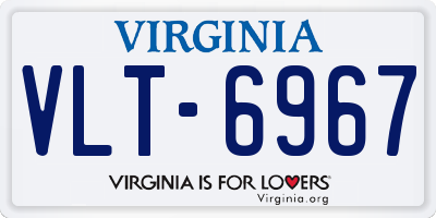 VA license plate VLT6967
