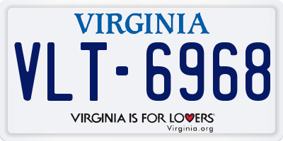 VA license plate VLT6968
