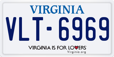 VA license plate VLT6969
