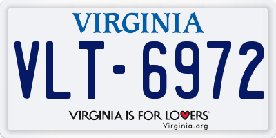 VA license plate VLT6972
