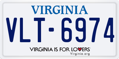VA license plate VLT6974