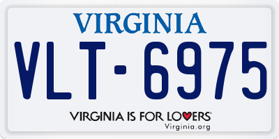 VA license plate VLT6975
